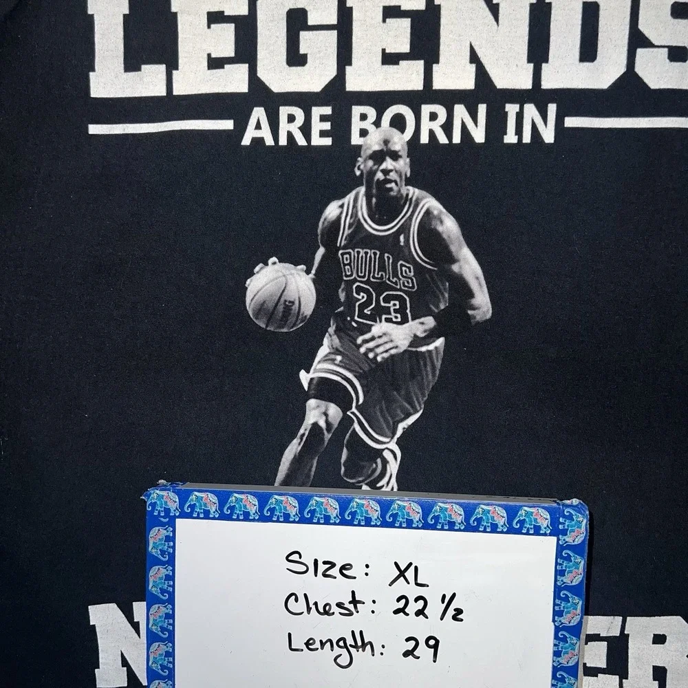 VTG Michael Jordan T Shirt Men's‎ Size XL Black Legends Are Born In November Tee